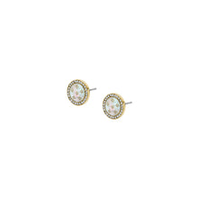 Load image into Gallery viewer, Classic Mother-of-Pearl Gold-Tone Stainless Steel Stud Earrings
