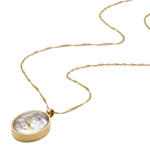 Load image into Gallery viewer, Sutton Shaky Glitz Gold-Tone Stainless Steel Moon and Star Pendant Necklace
