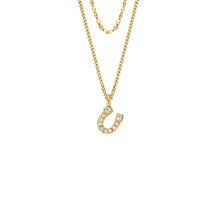 Load image into Gallery viewer, Sutton Horseshoe Gold-Tone Stainless Steel Multi Strand Necklace
