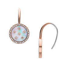 Load image into Gallery viewer, Merrit Classic Mother-of-Pearl Rose Gold-Tone Stainless Steel Drop Earrings
