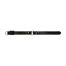 Load image into Gallery viewer, Machine Rugged Stainless Steel and Black Leather Strap Bracelet
