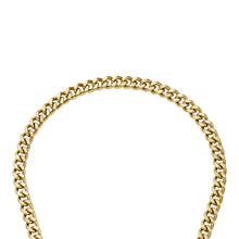 Load image into Gallery viewer, Carlie T-Bar Pavé Gold-Tone Stainless Steel Toggle Necklace
