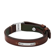 Load image into Gallery viewer, Machine Rugged Green and Brown Leather Strap Bracelet
