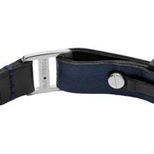 Load image into Gallery viewer, Machine Rugged Midnight Blue and Black Leather Strap Bracelet
