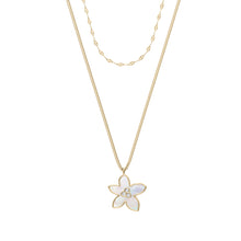 Load image into Gallery viewer, Sutton The Flower Collection Mother-of-Pearl Multi-Strand Necklace
