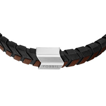 Load image into Gallery viewer, Woven Black and Brown Leather Bracelet
