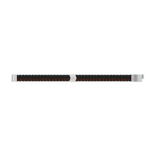 Load image into Gallery viewer, Woven Black and Brown Leather Bracelet
