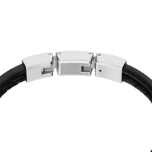 Load image into Gallery viewer, Machine Knurled Texture Black Leather Multi-Strand Bracelet
