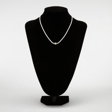 Load image into Gallery viewer, Harlow Rondelles White Acrylic Pearl Stainless Steel Station Necklace
