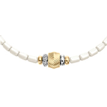 Load image into Gallery viewer, Harlow Rondelles White Acrylic Pearl Stainless Steel Station Bracelet
