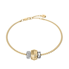 Load image into Gallery viewer, Harlow Rondelles Two-Tone Stainless Steel Station Bracelet
