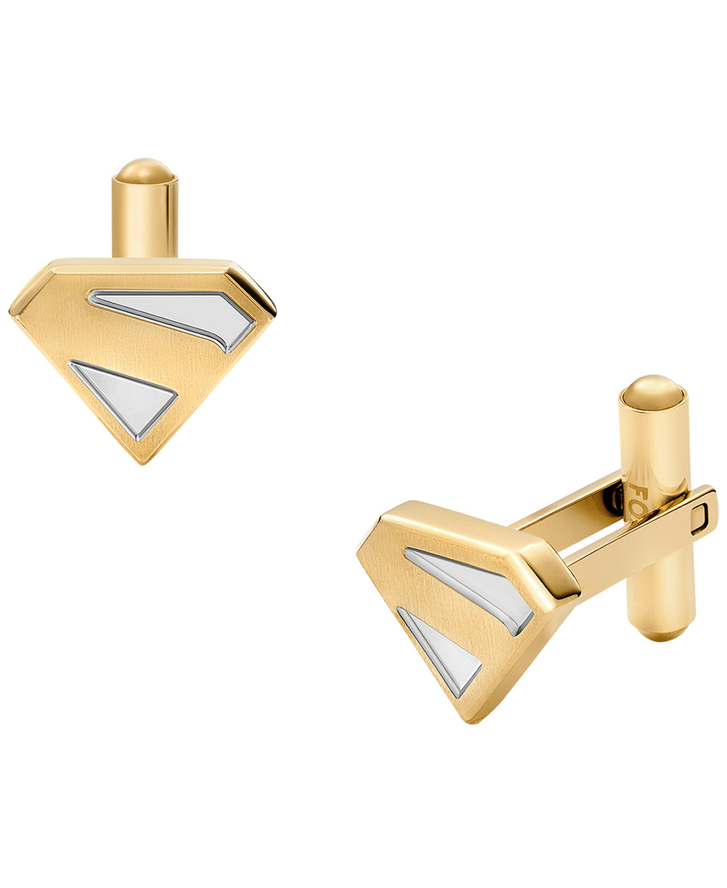 Superman x Fossil Two-Tone Stainless Steel Cuff Links