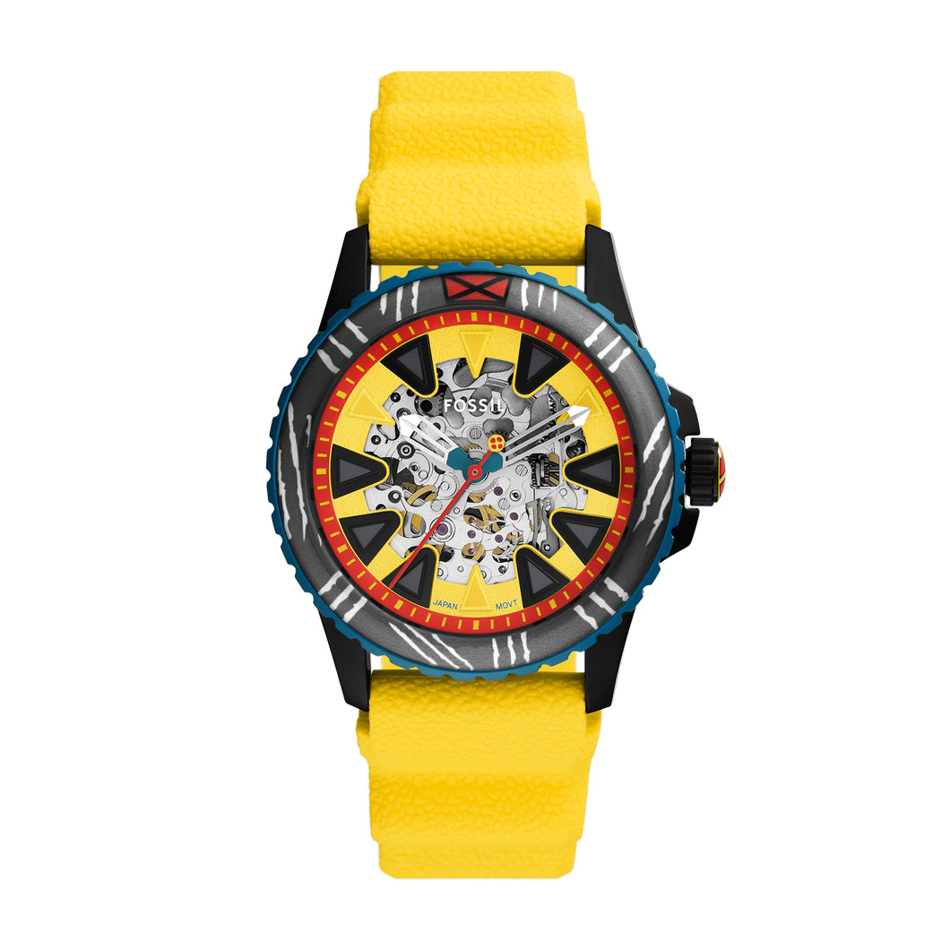 Marvel | Fossil Limited Edition Automatic Yellow Silicone Watch