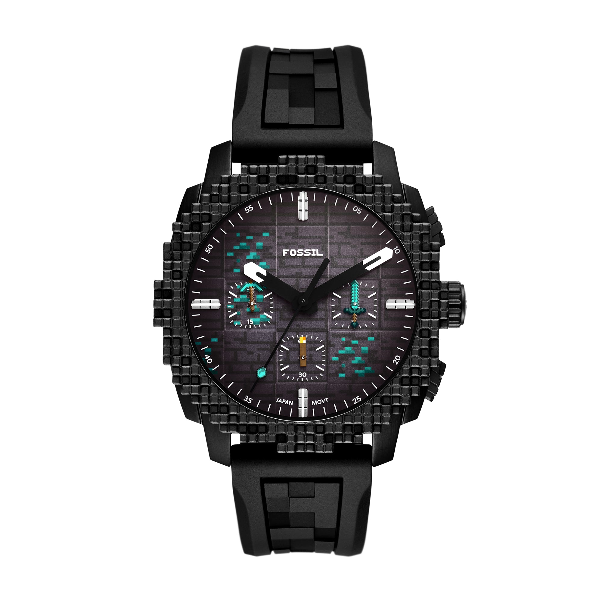 Minecraft x Fossil Limited-Edition Deepslate Chronograph Watch – Fossil ...