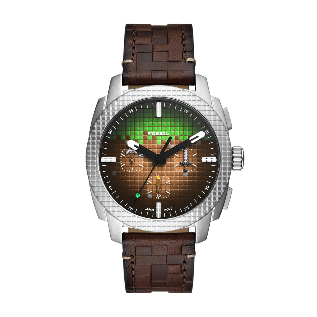 Minecraft x Fossil Limited-Edition Grass Block Chronograph Watch