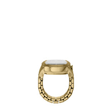 Load image into Gallery viewer, Nick Jonas x Fossil Machine Luxe Green Vignette Two-Hand Gold-Tone Stainless Steel Watch Ring
