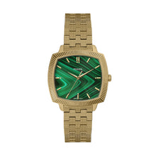 Load image into Gallery viewer, Nick Jonas x Fossil Machine Luxe Malachite Three-Hand Gold-Tone Stainless Steel Watch
