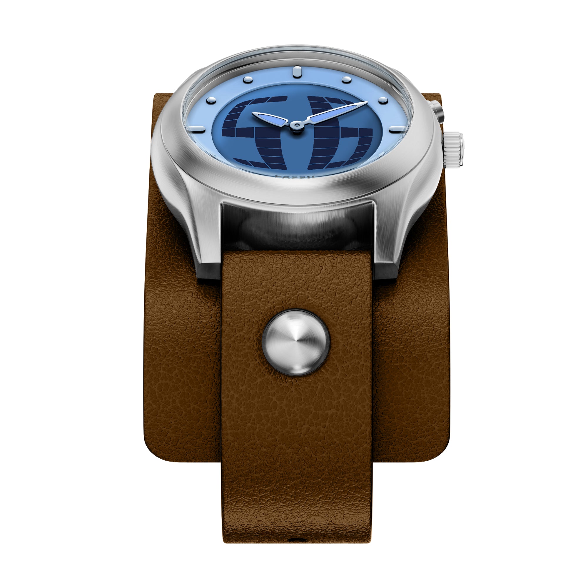 Y2K Big Tic Brown Leather Watch – Fossil Malaysia