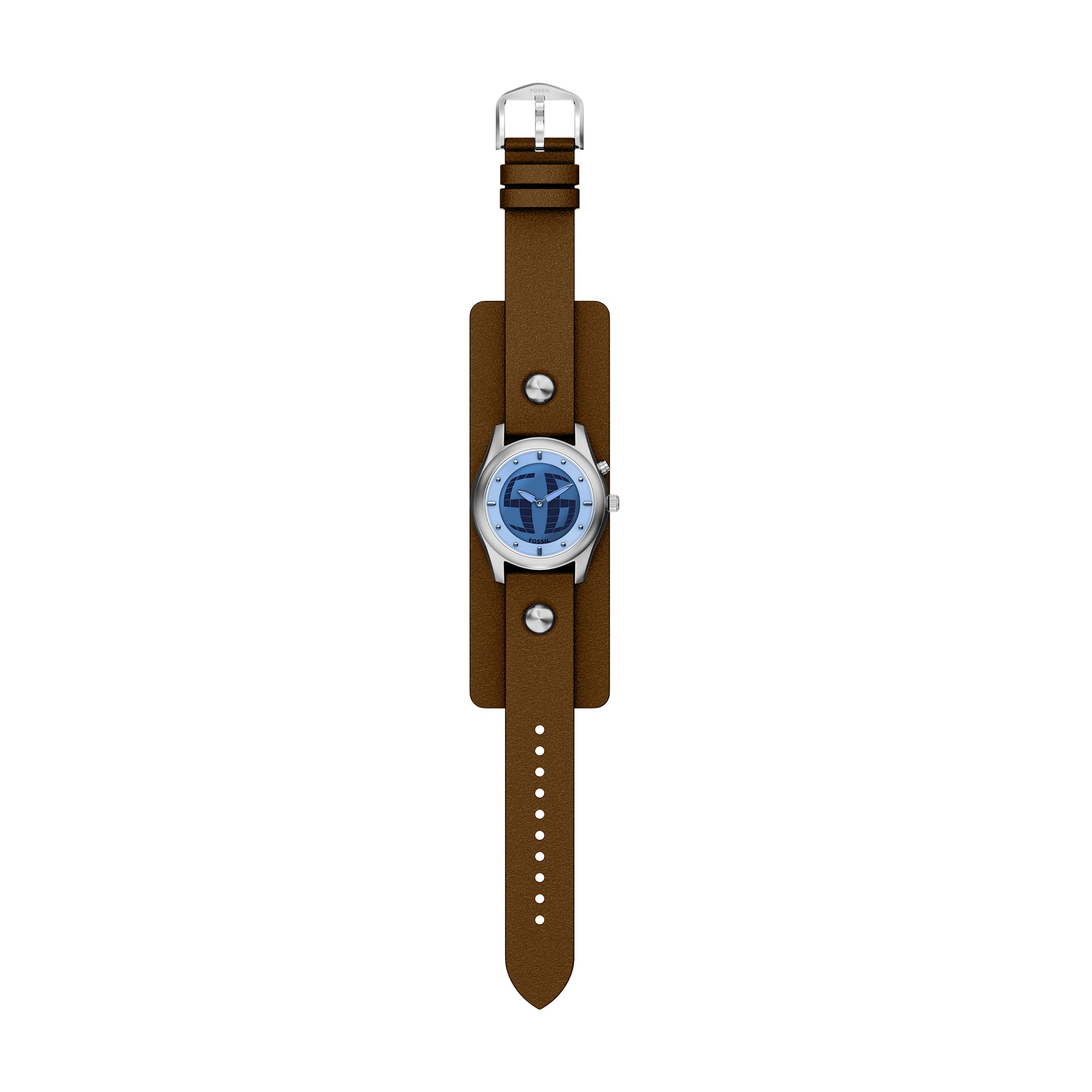 Y2K Big Tic Brown Leather Watch – Fossil Malaysia