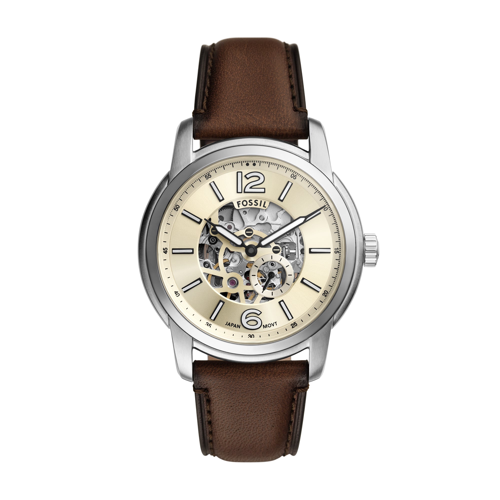 Fossil Heritage Automatic Brown Leather Watch – Fossil Malaysia