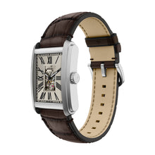 Load image into Gallery viewer, Carraway Automatic Brown Croco Leather Watch
