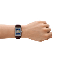 Load image into Gallery viewer, Carraway Automatic Brown Croco Leather Watch
