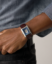 Load image into Gallery viewer, Carraway Automatic Brown Croco Leather Watch
