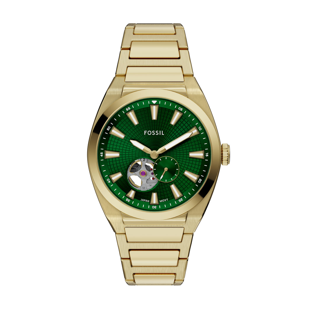 Everett Automatic Gold-Tone Stainless Steel Watch