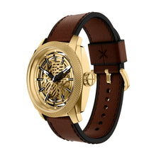Load image into Gallery viewer, Machine Automatic Brown Leather Watch
