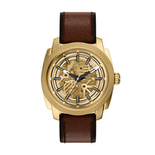 Load image into Gallery viewer, Machine Automatic Brown Leather Watch
