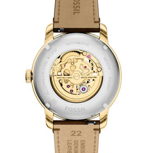 Load image into Gallery viewer, Fossil Heritage Automatic Brown Croco Leather Watch

