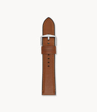 Load image into Gallery viewer, 22mm Light Brown Leather and Rubber Watch Strap
