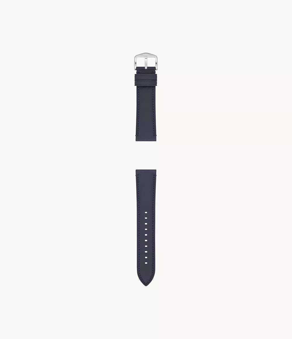 22mm Navy LiteHide™ Leather Strap