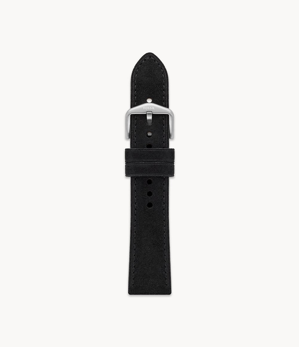 22mm Black Leather Strap