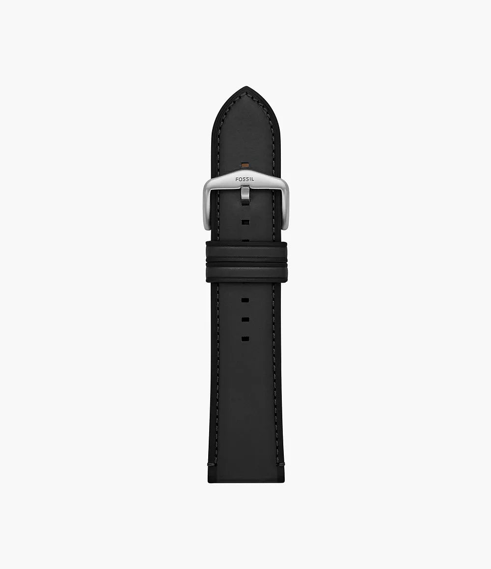 24mm Black LiteHide™ Leather Strap