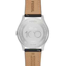 Load image into Gallery viewer, Disney x Fossil Special Edition Three-Hand Black Leather Watch
