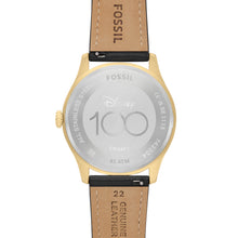 Load image into Gallery viewer, Disney x Fossil Special Edition Three-Hand Black Leather Watch
