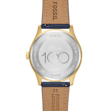 Load image into Gallery viewer, Disney x Fossil Special Edition Three-Hand Navy Leather Watch
