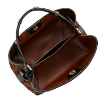 Load image into Gallery viewer, Jessie Haircalf Leather Small Bucket Crossbody Bag
