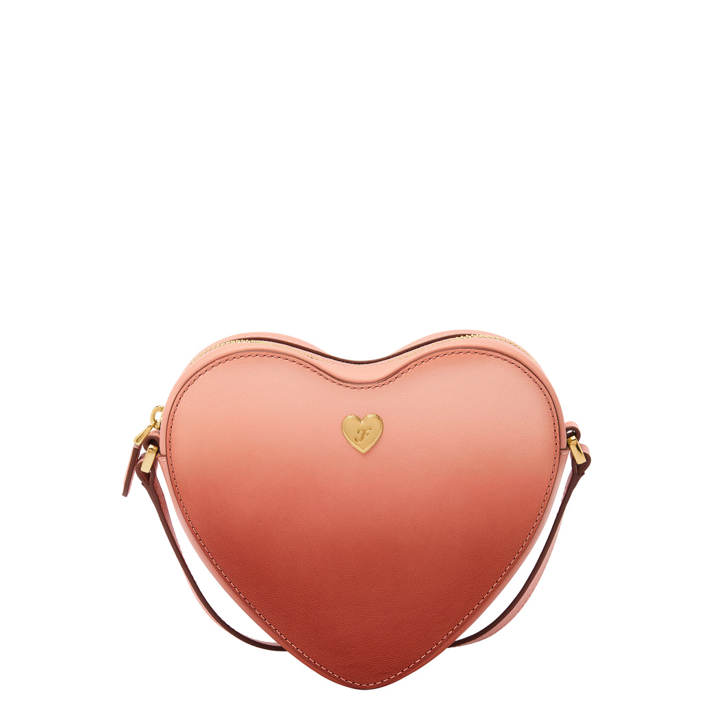 Heart Leather Crossbody Bag