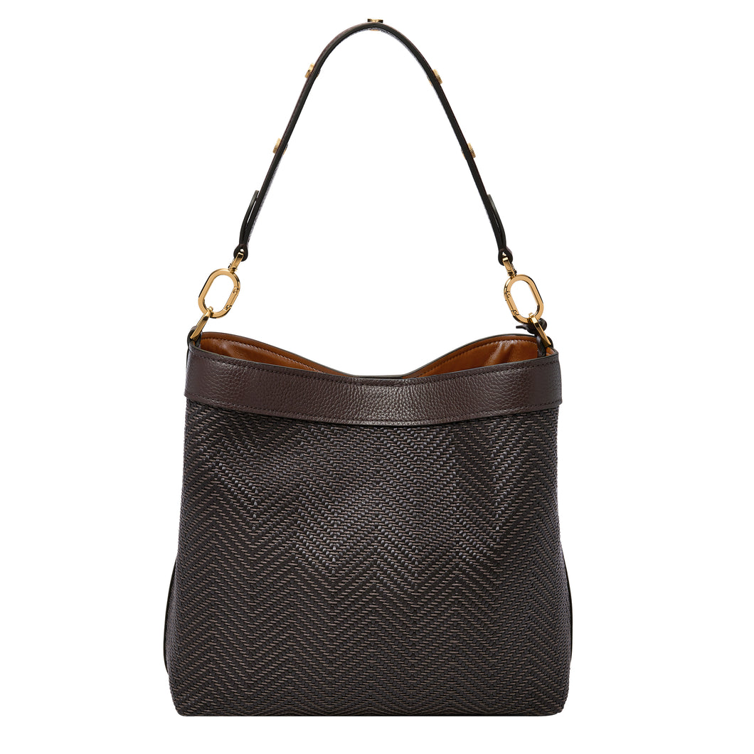 Jessie Woven Bucket Shoulder Bag