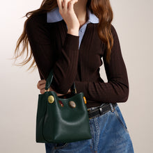 Load image into Gallery viewer, Jessie Leather Small Bucket Crossbody Bag
