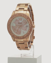 Load and play video in Gallery viewer, Stella Three-Hand Date Rose Gold-Tone Stainless Steel Watch
