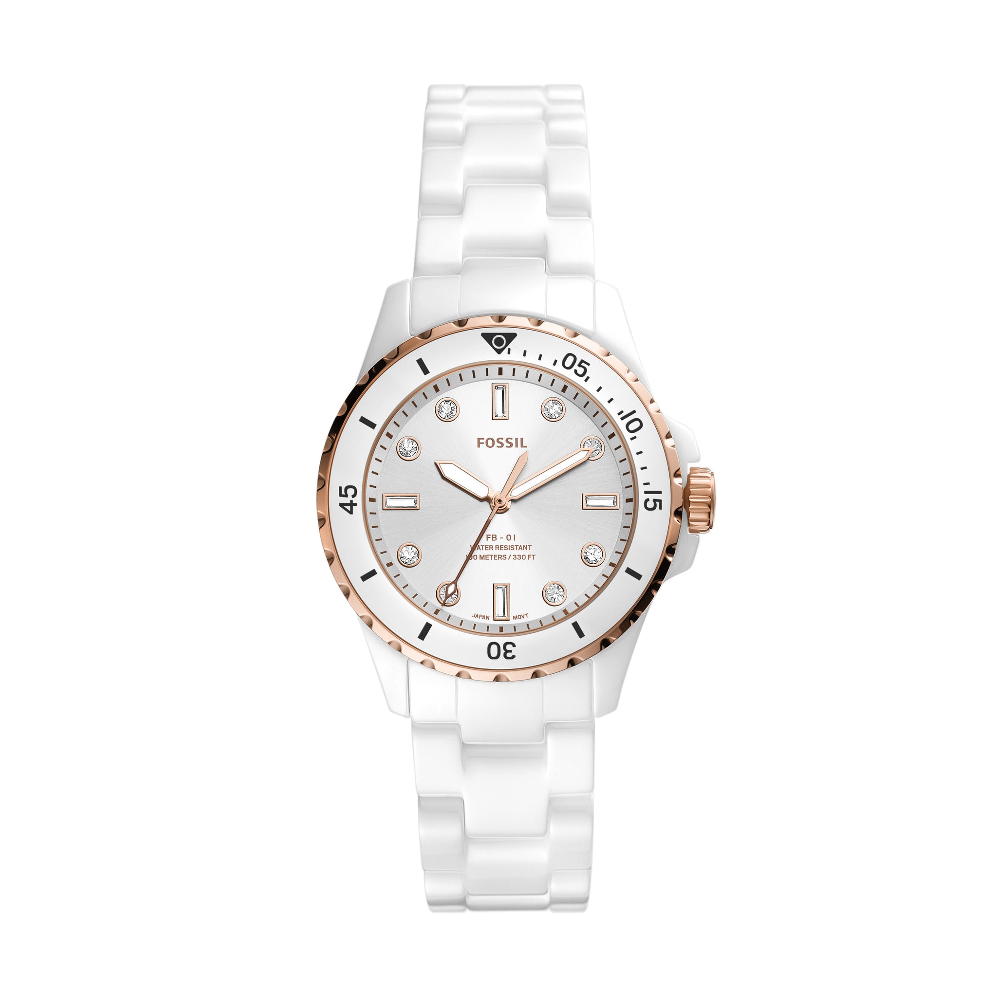 Fossil FB-01 Three-Hand White Ceramic Watch – Fossil Malaysia