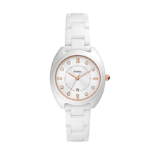 Load image into Gallery viewer, Gabby Three-Hand Date White Stainless Steel and Ceramic Watch

