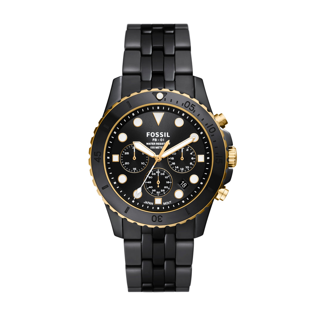FB-01 Chronograph Black Ceramic Watch – Fossil Malaysia