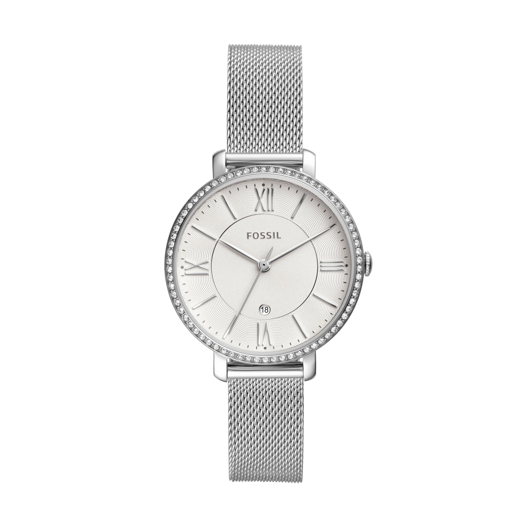 Fossil Jacqueline Three-Hand Date Stainless Steel Watch – Fossil
