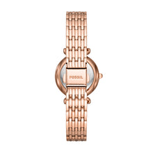 Load image into Gallery viewer, Carlie Mini Three-Hand Rose Gold-Tone Stainless Steel Watch
