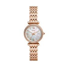 Load image into Gallery viewer, Carlie Mini Three-Hand Rose Gold-Tone Stainless Steel Watch
