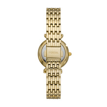 Load image into Gallery viewer, Carlie Mini Three-Hand Gold-Tone Stainless Steel Watch
